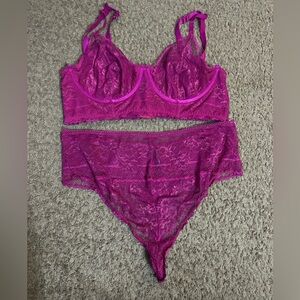 Torrid Lace Bralette and Panty Set - Pink Size 1